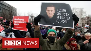 Russian police crack down on opposition activists across country - BBC News