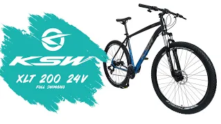 KSW Bike XLT 200 24V FULL SHIMANO - Preta e Azul