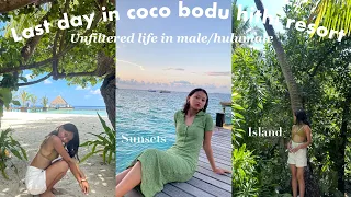 Last day in coco bodu hithi / unfiltered life in male/hulumale(maldives) / vlog:3