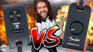 BOSS Katana Go VS Fender Mustang Micro! - Battle Of The Headphone Amps!