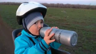 Велозаезд с малышом до озера в велокресле