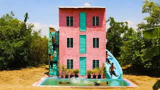 Design Of Swimming Pool And Build 3-Storey Mud Villa With Water Slide Around - 2