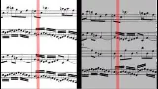 BWV 1062 - Concerto for 2 Harpsichords in C Minor (Scrolling)