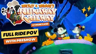 Mickey and Minnie's Runaway Railway at Disneyland - FULL Ride POV, Queue, and Preshow [4K]