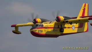 EAA AirVenture Oshkosh 2019, Saturday 27 July Part 1 Aerial Firefighting CL-215 Conair A-26 Yak-110)