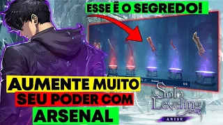 🔝 ESSE É O SEGREDO! AUMENTE MUITO SEU PODER COM ARSENAL  - Solo Leveling Arise