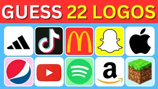 Guess the Logo in 5 Seconds | 22 Famous Logos | Logo Quiz 2024