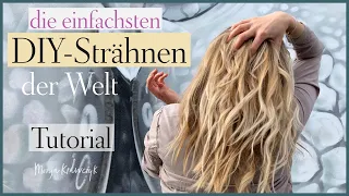 Die einfachsten STRÄHNEN der Welt ❤️  BLONDE Strähnchen selber machen | Tutorial für ANFÄNGER