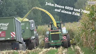 Das Urgestein im Mais:John Deere 6850 mit 7480i -14 Reihen auf einmal - Fendt Vario 933 -Tigo 100XRD