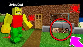 TROLLÉ y ¡ME ESCONDI DE STRICT DAD 😂 Bebe Noob EL ESCONDITE en MINECRAFT