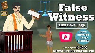 how to learn english through story  - false witness - Moral Stories in English -  through cartoon