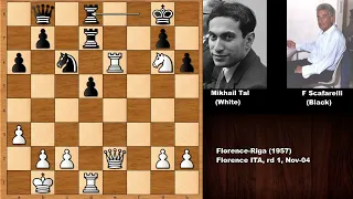 Mikhail Tal vs Francesco Scafarelli - Florence (1957)