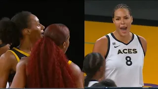 5'9 Brittney Sykes Not Afraid Of 6'8 Liz Cambage. #WNBA #LASparks #LosAngelesSparks