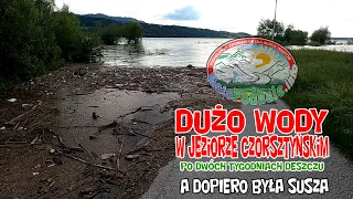 Dużo wody w Jeziorze Czorsztyńskim | Dwutygodniowe opady zrobiły swoje | MotoPodhale.info