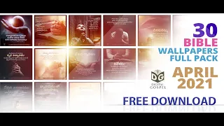 Digital Gospel Bible Daily verse Wallpapers Pack - April 2021|| Free Download