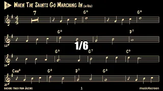 When The Saints (in Bb) - Sheet Music with Backing Track