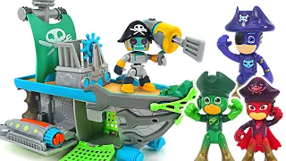 PJ Mask Pirate Power Sky Pirate Battleship! Go! Find the treasure! | DuDuPopTOY