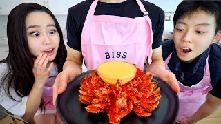 Making Cheetos blooming onion with losers