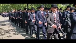 Cavalry Sunday household Cavalry vetrans March in in Hyde Park #thekingsguard