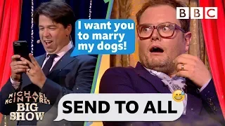 Michael McIntyre’s hilarious dog wedding text prank on chatty man Alan Carr 💒 🐩🐕 😂 - Send To All