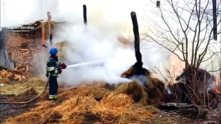 Через мінометний обстріл на Сумщині виникла пожежа у житловому секторі