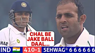 SEHWAG vs RANA  NAVED fight in 2006 1st test🔥 | India vs Pakistan 2004 test Highlights😱🔥