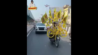 Telugu desam party fan's massive rally || Jai CBN ✌️ || Jai TDP ✌️ #cbn #tdp #lokesh #jaitdp