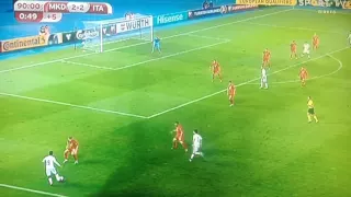 Last minute winner goal Immobile- Macedonia vs Italy 2-3