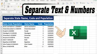 Separate State Name, State Code and Population | Shorts |