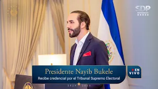 TSE entrega credenciales al Presidente Nayib Bukele