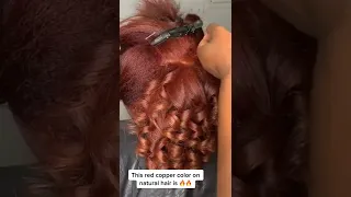 This red copper color on natural hair is amazing!