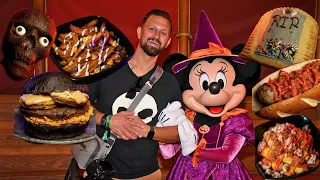Trying 13 Spooky Treats & Snacks At Mickey's Not So Scary Halloween Party | Food, Characters & More
