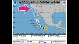 Latest Forecasted path of Hurricane Hilary. Southern California direct impact.Earthquake update.8-16