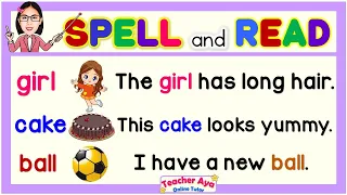 LET'S SPELL and READ SENTENCES | Lesson for Kids | Preschool | Grade 1 and 2 | Teacher Aya