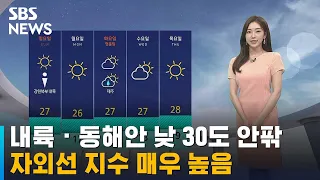 [날씨] 내륙 · 동해안 낮 30도 안팎까지 올라…자외선 주의 / SBS