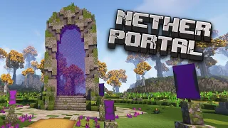 How to build EPIC NETHER PORTAL: Minecraft build tutorial