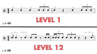 Triplet Rhythm Exercises - 12 Levels Of Difficulty 🎵