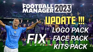 UPDATE LOGO PACK, FACE PACK, KITS PACK | FOOTBALL MANAGER 2023 MOBILE