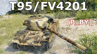 World of Tanks T95/FV4201 Chieftain - 8 Kill 12,300 Damage  (1vs6)