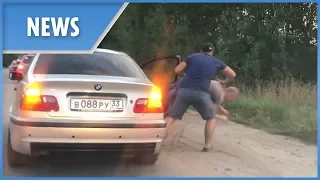 Russian cab driver hurls passenger out of his vehicle for LITTERING