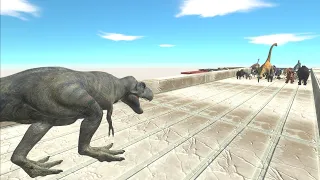 Old Goat Rex chasing the units - Animal Revolt Battle Simulator