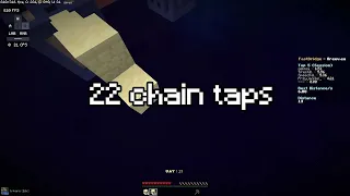 22 chained tap speed tellys (world record)