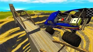 BeamNG drive - Epic High Speed Open Bridge Jumping