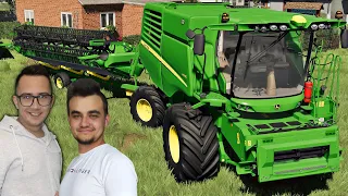 "Po Sąsiedzku" #124 [S4] FS19 Kupiłem Nowy Kombajn!!! Akcja Prasowanie Siana!🚜☆MafiaSolec