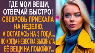 Свекровь приехала на неделю, а осталась на несколько лет. Но когда невестка выкинула её вещи...