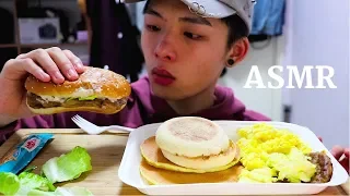 ASMR Eating Sounds | McDonalds Burger & Jumbo Breakfast (Chewy Eating Sound) | MAR ASMR