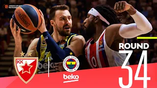 Zvezda takes thrilling OT win over Fenerbahce! | Round 34, Highlights | Turkish Airlines EuroLeague