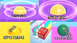 [[ 512 no.ball in 512M tile 1024K in 1024M ]] Ball Run 2048 vs Ball Run Infinity vs Jelly Run 2048