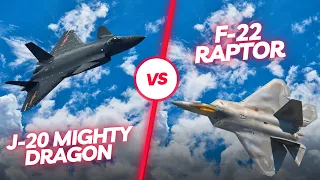 "Battle of the Skies: J-20 vs. F-22 - Who Will Reign Supreme?" #army #vs #viral #viralvideo