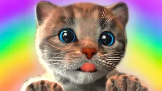 CUTE LITTLE KITTEN ADVENTURE - FUNNY KITTY & FRIENDS ADVENTUROUS JOURNEY - LONG CARTOON FOR KIDS!